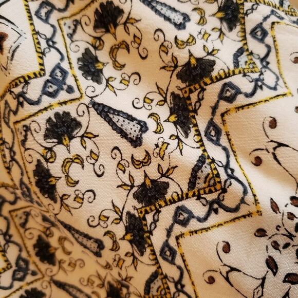 CUPCAKES & CASHMERE BEIGE BLUE FLORAL COLD SHOULDER NEW DRESS SIZE MED - Picture 8 of 8